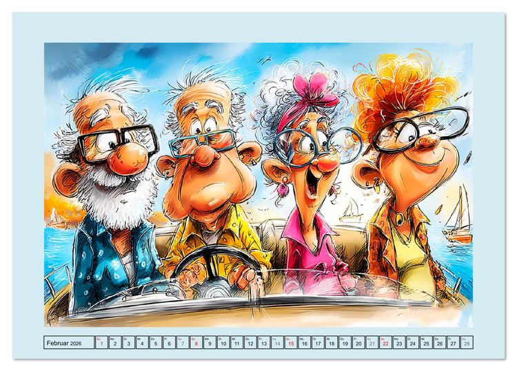 Produktbild: Rentner rocken das Leben! Mit Schwung durch den Ruhestand (Tischkalender 2026 DIN A5 quer), CALVENDO Monatskalender