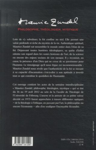 Produktbild: Maurice Zundel, philosophe, th&eacute;ologien, mystique