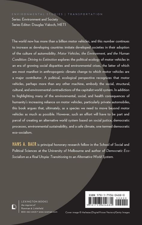Produktbild: Motor Vehicles, the Environment, and the Human Condition