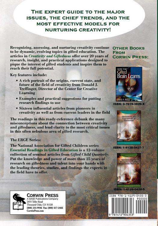 Produktbild: Creativity and Giftedness