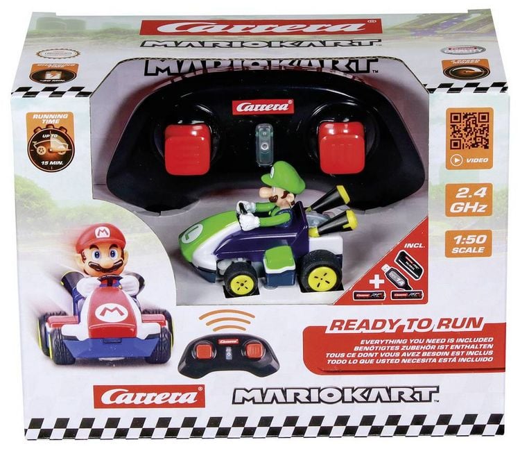Produktbild: RC Mario Kart(TM) Mini RC, Luigi (Paperbox) 2,4GHz