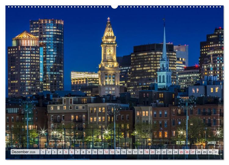 Produktbild: Stadtansichten aus Boston (hochwertiger Premium Wandkalender 2026 DIN A2 quer), Kunstdruck in Hochglanz