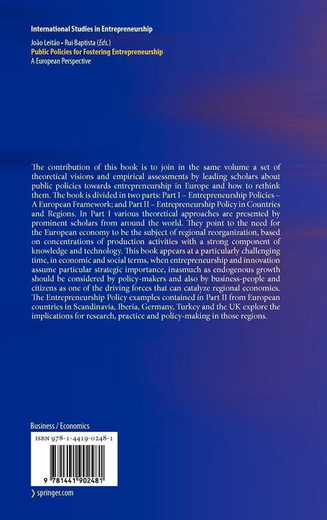 Produktbild: Public Policies for Fostering Entrepreneurship