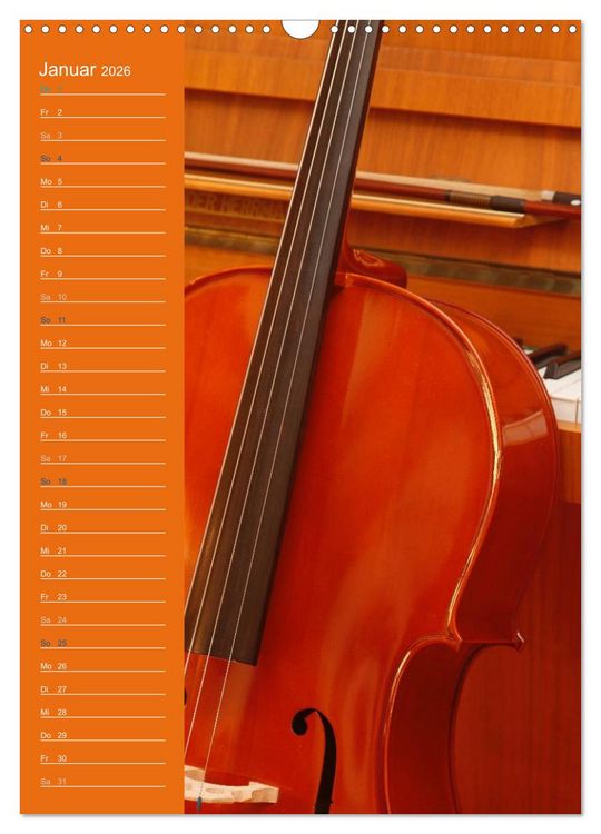 Produktbild: Geliebtes Cello (Wandkalender 2026 DIN A3 hoch), CALVENDO Monatskalender