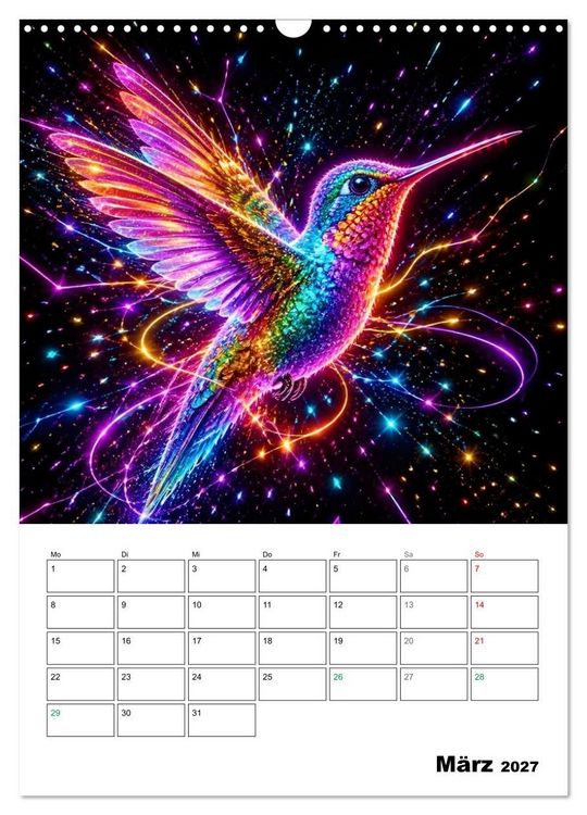 Produktbild: Kolibri-Welten (Wandkalender 2027 DIN A3 hoch), CALVENDO Monatskalender