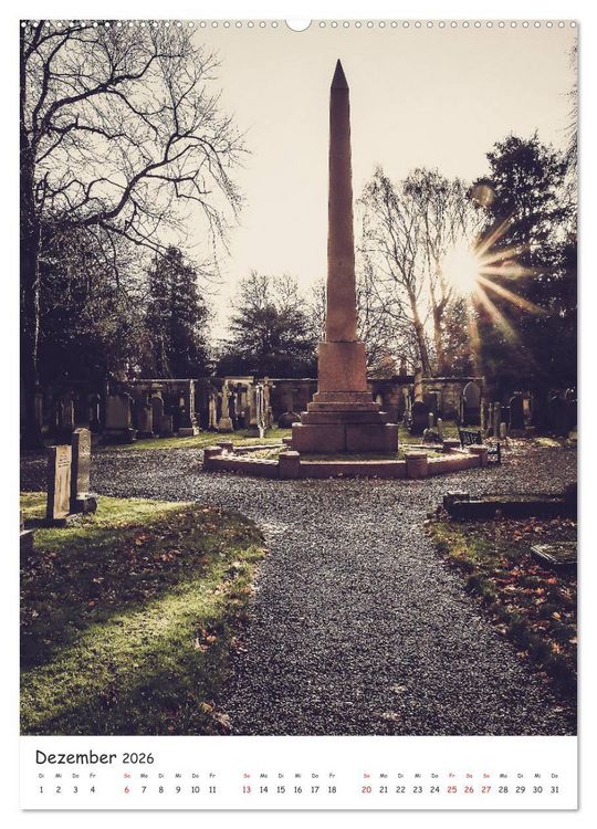 Produktbild: Dean Cemetery - Historischer Friedhof Edinburgh (hochwertiger Premium Wandkalender 2026 DIN A2 hoch), Kunstdruck in Hochglanz