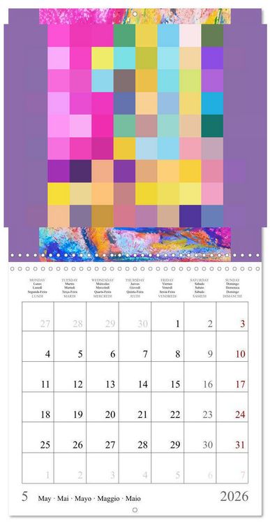 Produktbild: Colourful nude painting (Wall Calendar 2026 12 &times; 12 Inch) CALVENDO 12 Month Wall Calendar