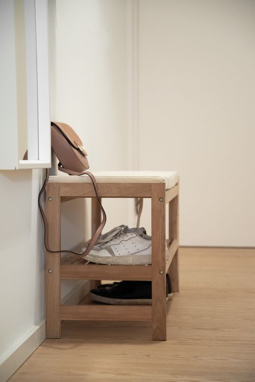 Produktbild: Schuhbank mit Sitzpolster Mod. Acina, Ma&szlig;e: 90 x 45 x 34 cm