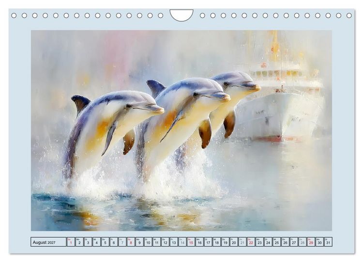 Produktbild: Delfine. Botschafter und T&auml;nzer der Meere (Wandkalender 2027 DIN A4 quer), CALVENDO Monatskalender