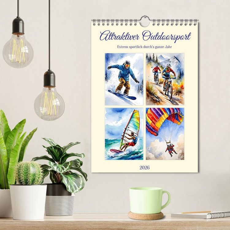 Produktbild: Attraktiver Outdoorsport (Wandkalender 2026 DIN A4 hoch), CALVENDO Monatskalender