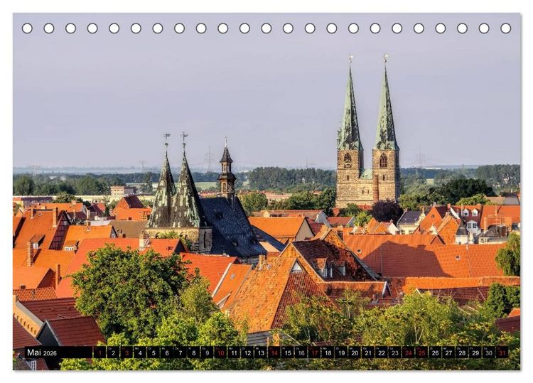 Produktbild: Quedlinburg - Welterbestadt im Harz (Tischkalender 2026 DIN A5 quer), CALVENDO Monatskalender