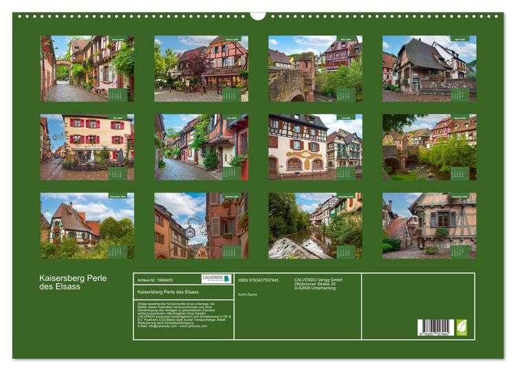 Produktbild: Kaisersberg Perle des Elsass (Wandkalender 2026 DIN A2 quer), CALVENDO Monatskalender