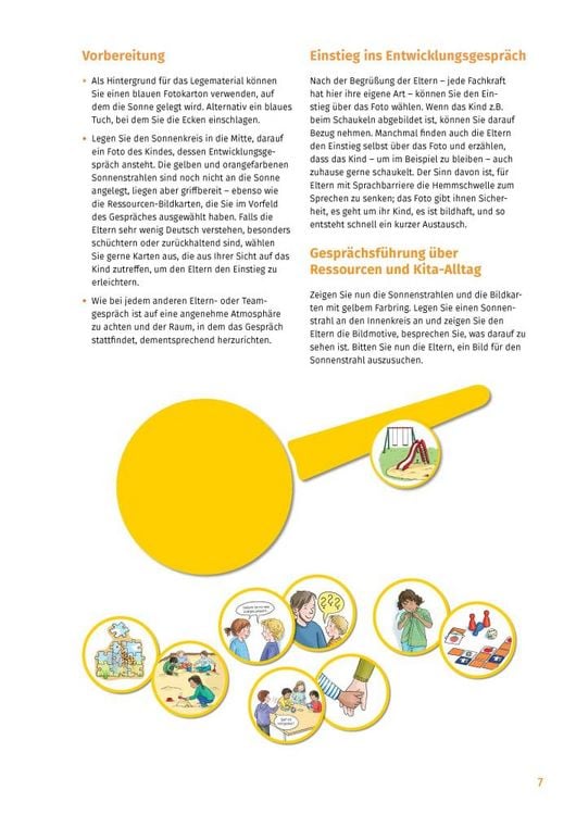 Produktbild: Die Ressourcensonne: Gute Entwicklungsgespr&auml;che in der Kita trotz Sprachbarriere