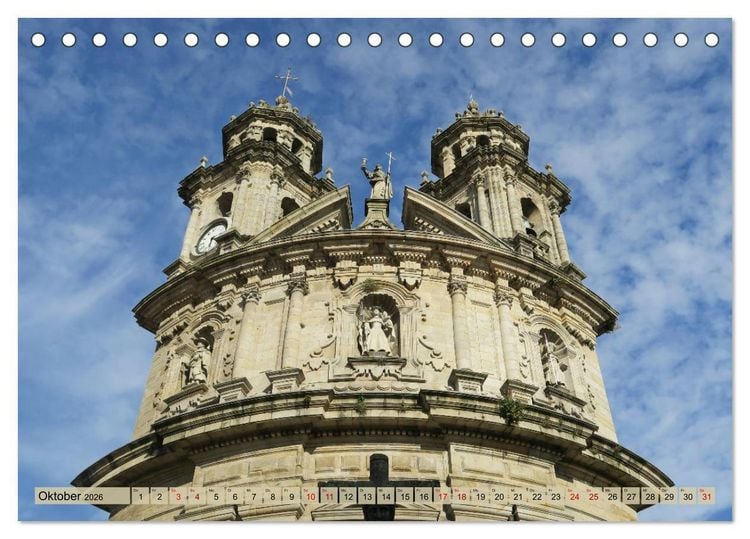 Produktbild: Von Porto nach Santiago de Compostela (Tischkalender 2026 DIN A5 quer), CALVENDO Monatskalender