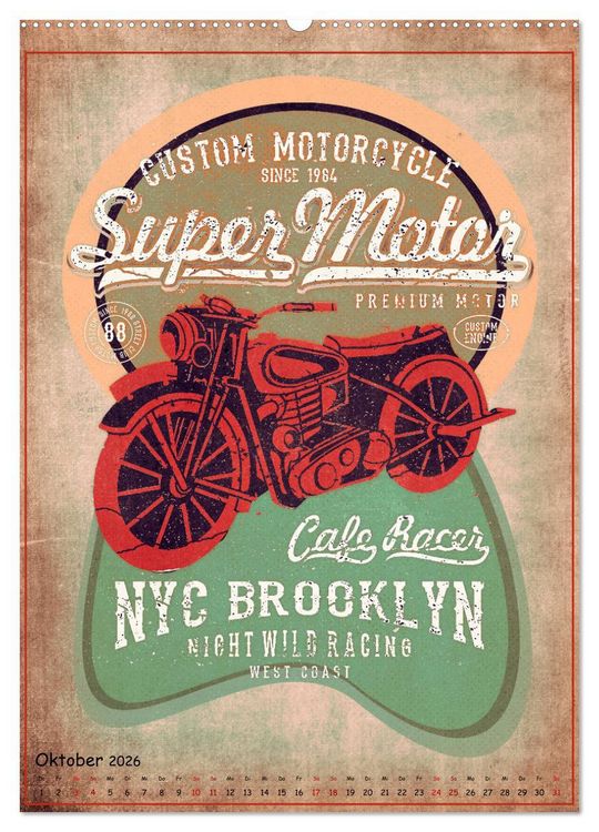 Produktbild: Motorrad Nostalgie (Wandkalender 2026 DIN A2 hoch), CALVENDO Monatskalender
