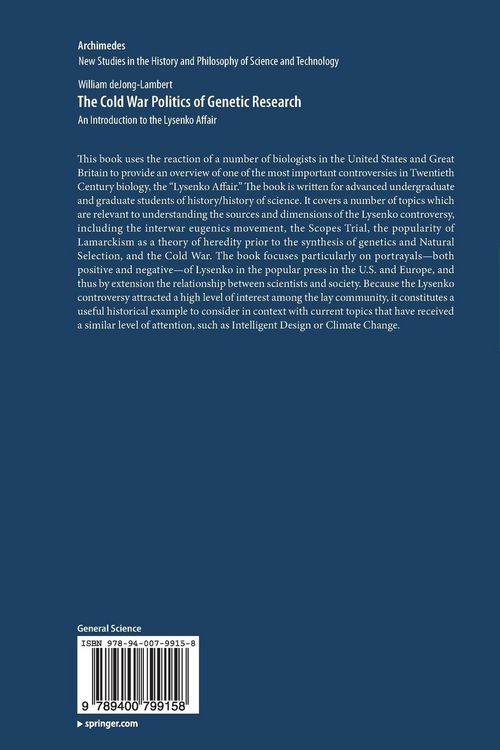 Produktbild: The Cold War Politics of Genetic Research