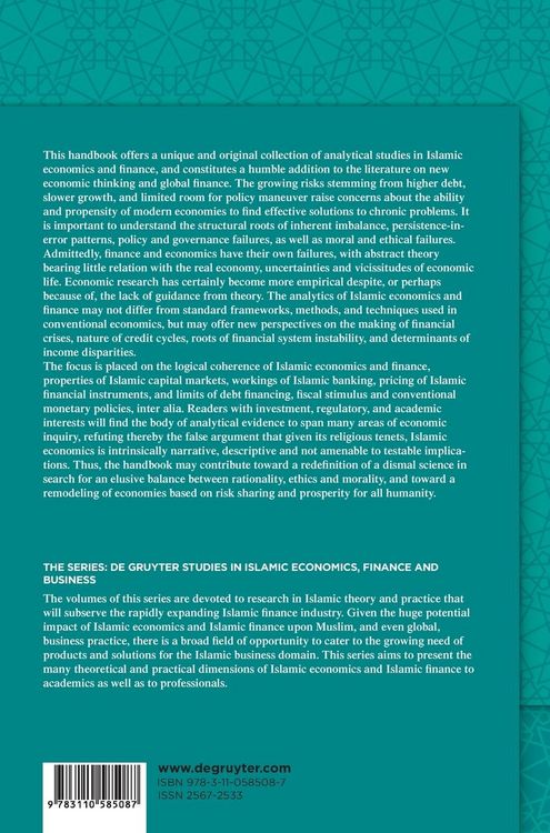 Produktbild: Handbook of Analytical Studies in Islamic Finance and Economics