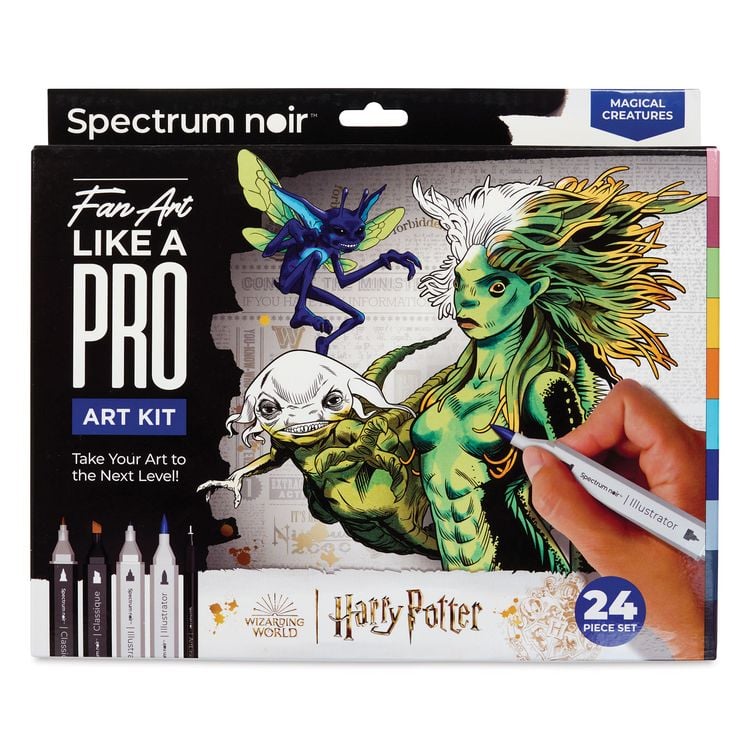 Produktbild: Spektrum Noir/Fan Art DIY Sets Zeichnen Kreativ Set Illustration, sortierte Farben, Harry Potter: Magische Kreaturen , 1 Packung