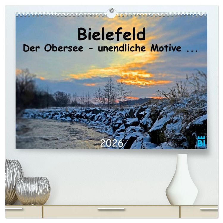 Produktbild: Bielefeld - Der Obersee - unendliche Motive... (hochwertiger Premium Wandkalender 2026 DIN A2 quer), Kunstdruck in Hochglanz