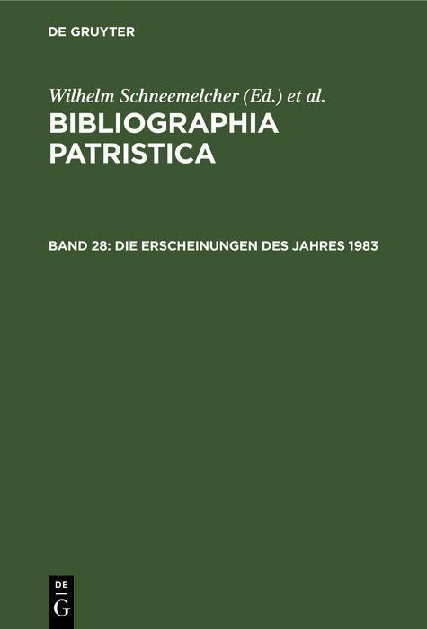 Produktbild: Die Erscheinungen des Jahres 1983