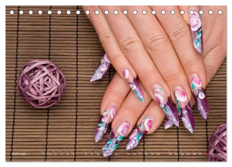 Produktbild: Verg&auml;ngliche Kunst - Nailart Episode 1 (Tischkalender 2026 DIN A5 quer), CALVENDO Monatskalender