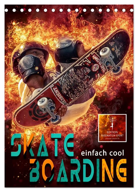 Produktbild: Skateboarding - einfach cool (Tischkalender 2026 DIN A5 hoch), CALVENDO Monatskalender