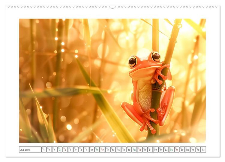 Produktbild: Lustige Amphibienbande (hochwertiger Premium Wandkalender 2026 DIN A2 quer), Kunstdruck in Hochglanz