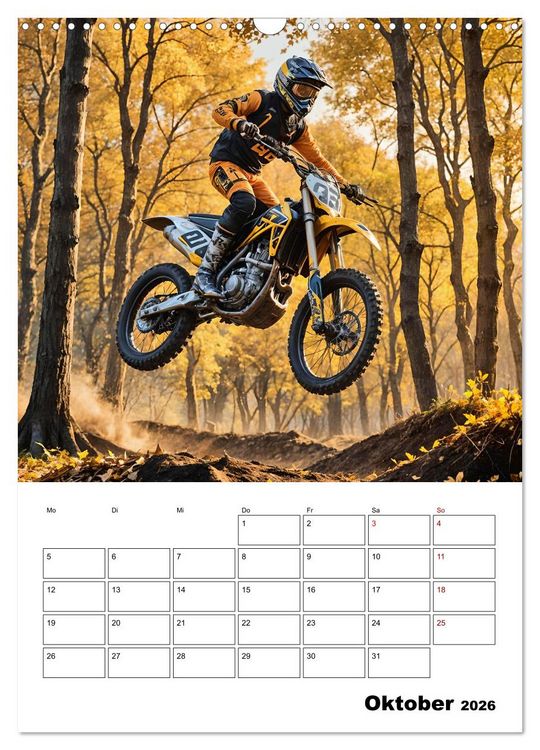 Produktbild: Vollgas und Adrenalin - Motocross-Action pur! (Wandkalender 2026 DIN A3 hoch), CALVENDO Monatskalender