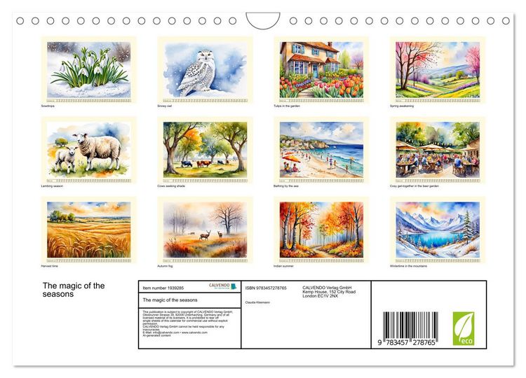 Produktbild: The magic of the seasons (Wall Calendar 2026 DIN A4 landscape), CALVENDO 12 Month Wall Calendar