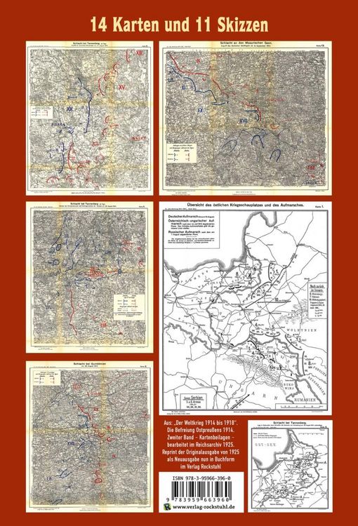 Produktbild: Historische Karten: SCHLACHTEN UM OSTPREUSSEN 1914
