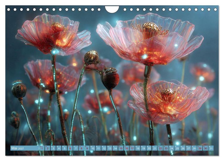 Produktbild: Luminous Garden. Wo Biologie und KI verschmelzen (Wandkalender 2027 DIN A4 quer), CALVENDO Monatskalender