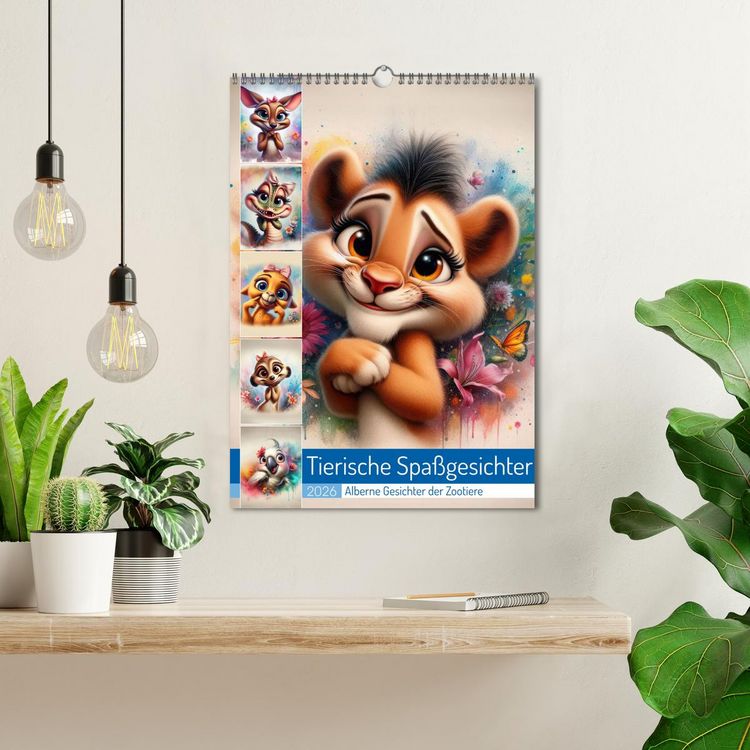 Produktbild: Tierische Spa&szlig;gesichter - Alberne Gesichter der Zootiere (Wandkalender 2026 DIN A3 hoch), CALVENDO Monatskalender
