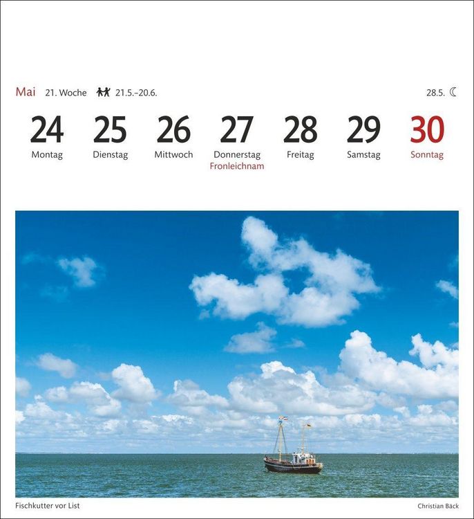 Produktbild: Sylt Sehnsuchtskalender 2027 - Wochenkalender mit 53 Postkarten