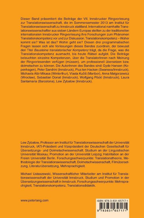 Produktbild: Bausteine translatorischer Kompetenz &laquo;oder&raquo; Was macht &Uuml;bersetzer und Dolmetscher zu Profis?
