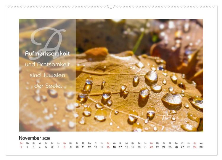 Produktbild: Kraft f&uuml;r Deine Seele (hochwertiger Premium Wandkalender 2026 DIN A2 quer), Kunstdruck in Hochglanz