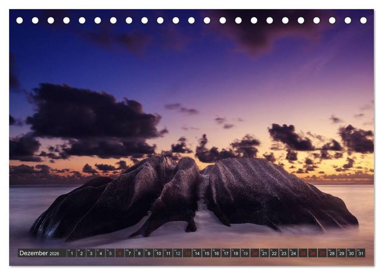 Produktbild: Seychellen &ndash; Traumstr&auml;nde im Paradies (Tischkalender 2026 DIN A5 quer), CALVENDO Monatskalender