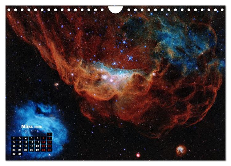 Produktbild: Hubble - 35 Jahre atemberaubende Aufnahmen (Wandkalender 2026 DIN A4 quer), CALVENDO Monatskalender