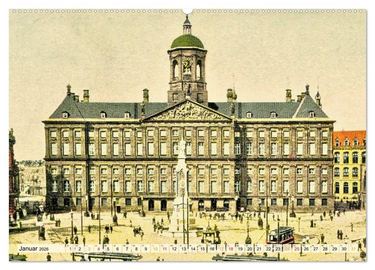 Produktbild: Amsterdam um 1900 (hochwertiger Premium Wandkalender 2026 DIN A2 quer), Kunstdruck in Hochglanz