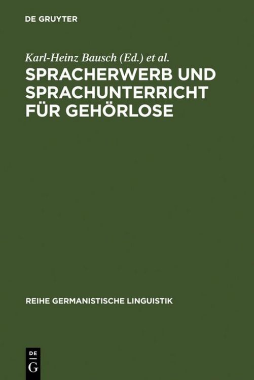 Produktbild: Spracherwerb und Sprachunterricht f&uuml;r Geh&ouml;rlose