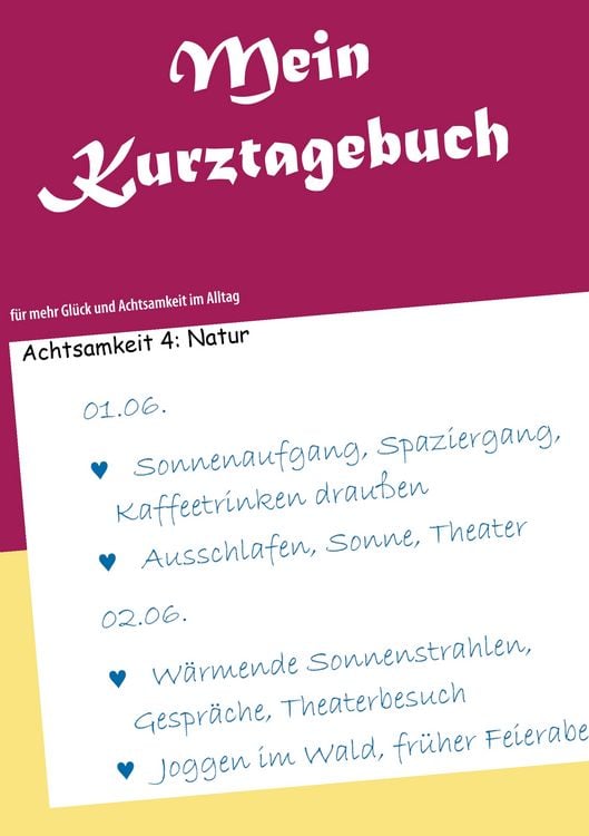 Produktbild: Mein Kurztagebuch