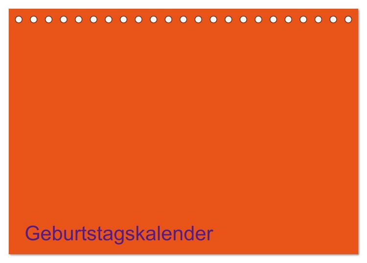 Produktbild: Bastel-Geburtstagskalender orange / Geburtstagskalender (Tischkalender 2026 DIN A5 quer), CALVENDO Monatskalender