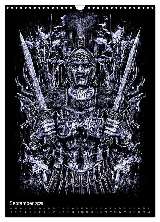 Produktbild: BLOODBOY/FEAR ILLUSTRATION (Wandkalender 2026 DIN A3 hoch), CALVENDO Monatskalender