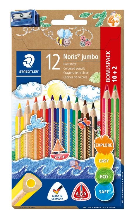 Produktbild: STAEDTLER Buntstifte Noris jumbo 128, 10+2 und 1 Spitzer