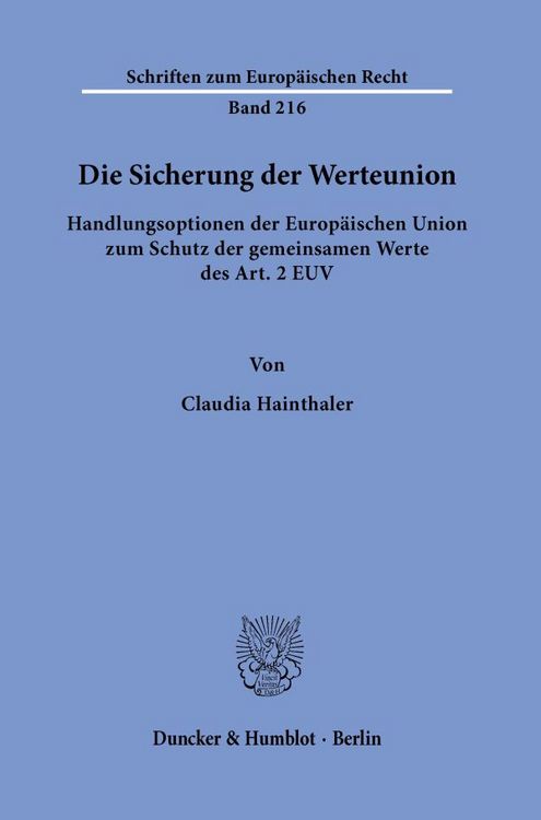 Produktbild: Die Sicherung der Werteunion.