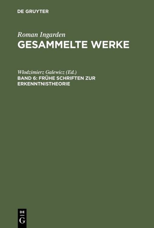 Produktbild: Fr&uuml;he Schriften zur Erkenntnistheorie