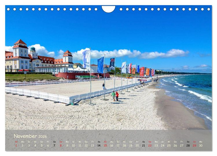 Produktbild: K&uuml;stenimpressionen von den Ostseeinseln R&uuml;gen und Usedom (Wandkalender 2026 DIN A4 quer), CALVENDO Monatskalender
