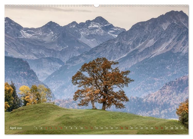 Produktbild: Bergstille - Landschaften, die ber&uuml;hren (Wandkalender 2026 DIN A2 quer), CALVENDO Monatskalender