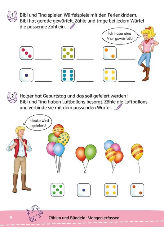 Produktbild: Bibi & Tina: Lernr&auml;tsel Mathe ab 6 Jahren