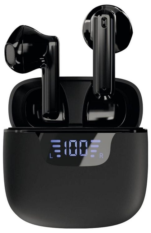 Produktbild: Vivanco UNION PAIR BK In Ear Kopfhörer Bluetooth®, Kabellos Stereo Schwarz Batterieladeanzeige, Ladecase
