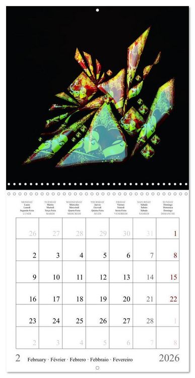 Produktbild: Une harmonie color&eacute;e (Calendrier mural carr&eacute; 2026 30x30 cm) Calendrier double avec une page pour vos prises de notes